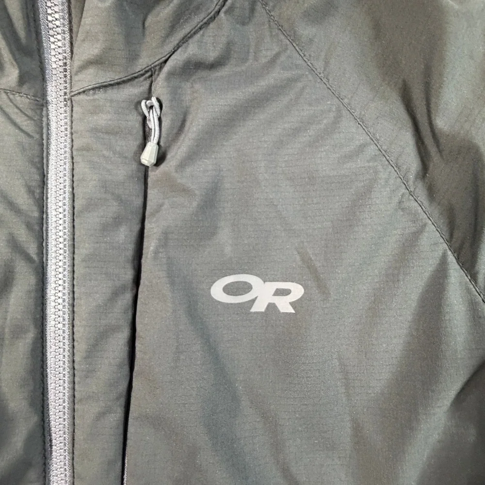Outdoor Research Womens Medium Black Hooded Insulated Puffer Jacket Full Zip
